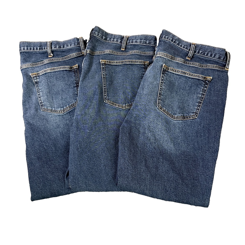 Lot of 3 Old Navy‎ BootCut Jeans Mens 40x30 Built-In Flex Blue Medium Wash Denim
